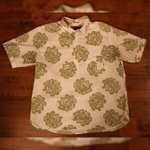 Reyn Spooner Alfred Shaheen Shirt Size Extra Large Men's Hawaiian White Floral